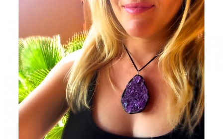 Faux Amethyst Pendant